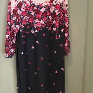 Karen Scott Navy/Pink/Fuuhsia dress